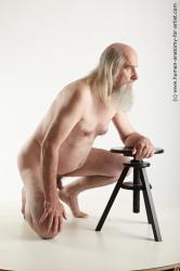 Nude Man White Kneeling poses - ALL Average Long Grey Kneeling poses - on one knee Realistic